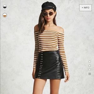 Brown and white stripped long sleeve